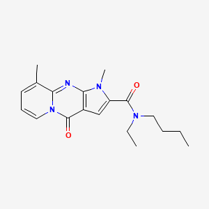 molecular formula C19H24N4O2 B11291269 N-butyl-N-ethyl-1,9-dimethyl-4-oxo-1,4-dihydropyrido[1,2-a]pyrrolo[2,3-d]pyrimidine-2-carboxamide 