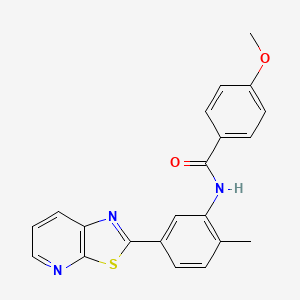 4-Methoxy-N-(2-methyl-5-{[1,3]thiazolo[5,4-B]pyridin-2-YL}phenyl)benzamide