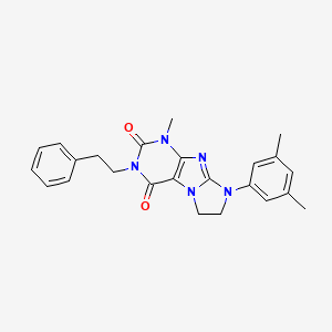 6-(3,5-Dimethylphenyl)-4-methyl-2-(2-phenylethyl)-7,8-dihydropurino[7,8-a]imidazole-1,3-dione