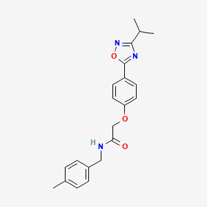 N-(4-methylbenzyl)-2-{4-[3-(propan-2-yl)-1,2,4-oxadiazol-5-yl]phenoxy}acetamide