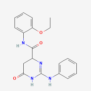 molecular formula C19H20N4O3 B11291309 N-(2-ethoxyphenyl)-6-oxo-2-(phenylamino)-3,4,5,6-tetrahydropyrimidine-4-carboxamide 