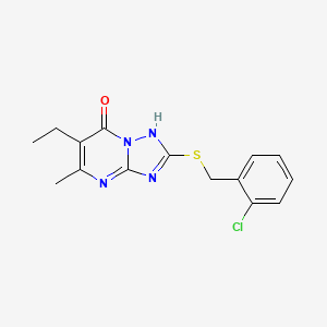 2-[(2-chlorobenzyl)sulfanyl]-6-ethyl-5-methyl[1,2,4]triazolo[1,5-a]pyrimidin-7(4H)-one