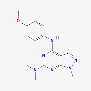 N~4~-(4-methoxyphenyl)-N~6~,N~6~,1-trimethyl-1H-pyrazolo[3,4-d]pyrimidine-4,6-diamine