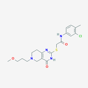 molecular formula C20H25ClN4O3S B11291397 N-(3-chloro-4-methylphenyl)-2-((6-(3-methoxypropyl)-4-oxo-3,4,5,6,7,8-hexahydropyrido[4,3-d]pyrimidin-2-yl)thio)acetamide 