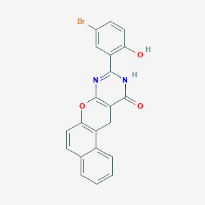 2-(5-bromo-2-hydroxyphenyl)-4,5-dihydro-3H-12-oxa-1,3-diazatetraphen-4-one