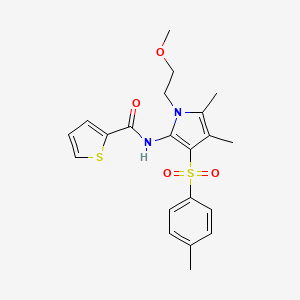 N-{1-(2-methoxyethyl)-4,5-dimethyl-3-[(4-methylphenyl)sulfonyl]-1H-pyrrol-2-yl}thiophene-2-carboxamide