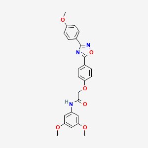 molecular formula C25H23N3O6 B11291421 N-(3,5-dimethoxyphenyl)-2-{4-[3-(4-methoxyphenyl)-1,2,4-oxadiazol-5-yl]phenoxy}acetamide 