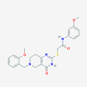 2-{[6-(2-methoxybenzyl)-4-oxo-3,4,5,6,7,8-hexahydropyrido[4,3-d]pyrimidin-2-yl]sulfanyl}-N-(3-methoxyphenyl)acetamide