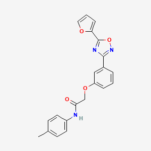 2-{3-[5-(furan-2-yl)-1,2,4-oxadiazol-3-yl]phenoxy}-N-(4-methylphenyl)acetamide