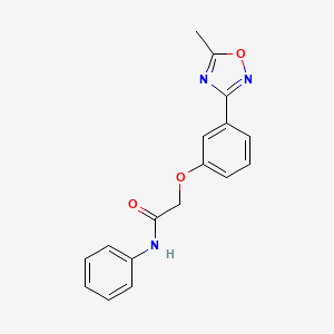 2-[3-(5-methyl-1,2,4-oxadiazol-3-yl)phenoxy]-N-phenylacetamide