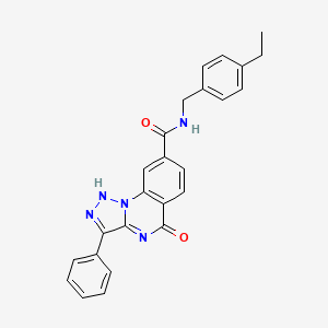 N-(4-ethylbenzyl)-5-oxo-3-phenyl-4,5-dihydro-[1,2,3]triazolo[1,5-a]quinazoline-8-carboxamide