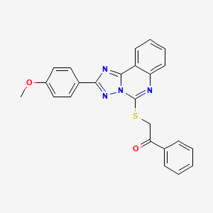 2-{[2-(4-Methoxyphenyl)[1,2,4]triazolo[1,5-c]quinazolin-5-yl]thio}-1-phenylethanone