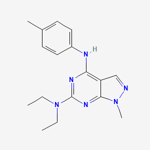 N~6~,N~6~-diethyl-1-methyl-N~4~-(4-methylphenyl)-1H-pyrazolo[3,4-d]pyrimidine-4,6-diamine