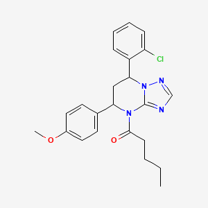 1-[7-(2-chlorophenyl)-5-(4-methoxyphenyl)-6,7-dihydro[1,2,4]triazolo[1,5-a]pyrimidin-4(5H)-yl]pentan-1-one