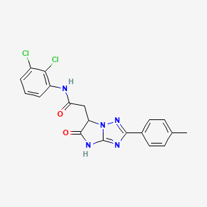 molecular formula C19H15Cl2N5O2 B11291503 N-(2,3-dichlorophenyl)-2-[2-(4-methylphenyl)-5-oxo-5,6-dihydro-4H-imidazo[1,2-b][1,2,4]triazol-6-yl]acetamide 