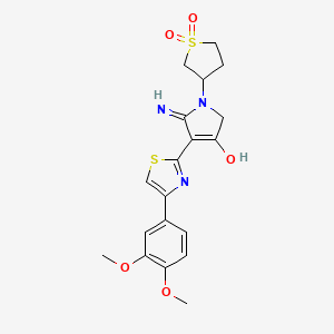 4-[4-(3,4-dimethoxyphenyl)-1,3-thiazol-2-yl]-1-(1,1-dioxidotetrahydrothiophen-3-yl)-5-imino-2,5-dihydro-1H-pyrrol-3-ol