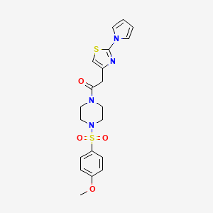 1-{4-[(4-methoxyphenyl)sulfonyl]piperazin-1-yl}-2-[2-(1H-pyrrol-1-yl)-1,3-thiazol-4-yl]ethanone