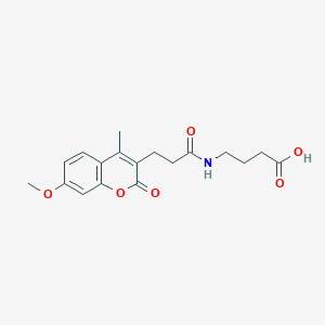 4-{[3-(7-methoxy-4-methyl-2-oxo-2H-chromen-3-yl)propanoyl]amino}butanoic acid