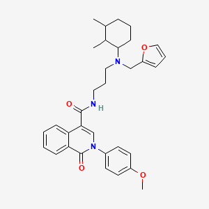 N-{3-[(2,3-Dimethylcyclohexyl)[(furan-2-YL)methyl]amino]propyl}-2-(4-methoxyphenyl)-1-oxo-1,2-dihydroisoquinoline-4-carboxamide