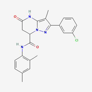 2-(3-chlorophenyl)-N-(2,4-dimethylphenyl)-5-hydroxy-3-methyl-6,7-dihydropyrazolo[1,5-a]pyrimidine-7-carboxamide