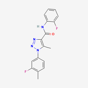 1-(3-fluoro-4-methylphenyl)-N-(2-fluorophenyl)-5-methyl-1H-1,2,3-triazole-4-carboxamide