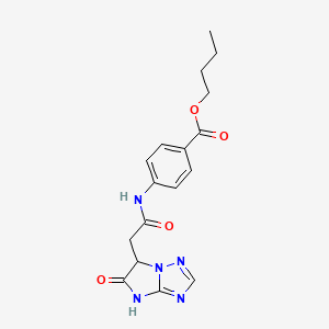 butyl 4-{[(5-oxo-5,6-dihydro-4H-imidazo[1,2-b][1,2,4]triazol-6-yl)acetyl]amino}benzoate