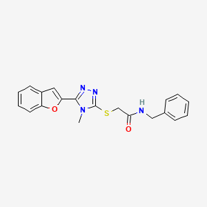 2-{[5-(1-benzofuran-2-yl)-4-methyl-4H-1,2,4-triazol-3-yl]sulfanyl}-N-benzylacetamide