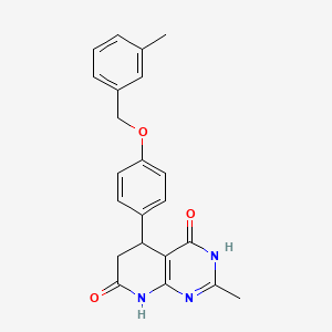 4-hydroxy-2-methyl-5-{4-[(3-methylbenzyl)oxy]phenyl}-5,8-dihydropyrido[2,3-d]pyrimidin-7(6H)-one