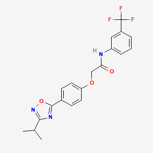 2-{4-[3-(propan-2-yl)-1,2,4-oxadiazol-5-yl]phenoxy}-N-[3-(trifluoromethyl)phenyl]acetamide