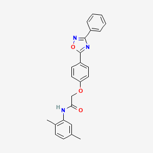 molecular formula C24H21N3O3 B11291699 N-(2,5-dimethylphenyl)-2-[4-(3-phenyl-1,2,4-oxadiazol-5-yl)phenoxy]acetamide 