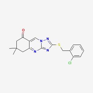 2-[(2-chlorobenzyl)sulfanyl]-6,6-dimethyl-6,7-dihydro[1,2,4]triazolo[5,1-b]quinazolin-8(5H)-one