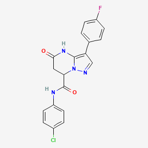 N-(4-chlorophenyl)-3-(4-fluorophenyl)-5-hydroxy-6,7-dihydropyrazolo[1,5-a]pyrimidine-7-carboxamide