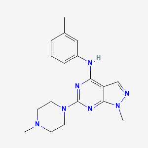 1-methyl-N-(3-methylphenyl)-6-(4-methylpiperazin-1-yl)-1H-pyrazolo[3,4-d]pyrimidin-4-amine