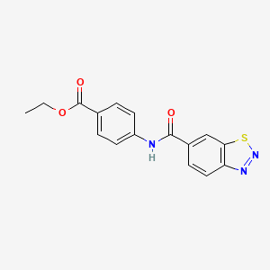 molecular formula C16H13N3O3S B11291776 Ethyl 4-[(1,2,3-benzothiadiazol-6-ylcarbonyl)amino]benzoate 