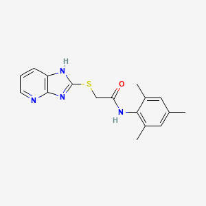 molecular formula C17H18N4OS B11291778 2-(1H-imidazo[4,5-b]pyridin-2-ylsulfanyl)-N-(2,4,6-trimethylphenyl)acetamide 