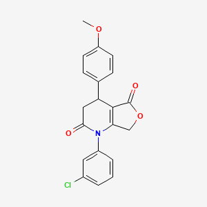 1-(3-chlorophenyl)-4-(4-methoxyphenyl)-4,7-dihydrofuro[3,4-b]pyridine-2,5(1H,3H)-dione