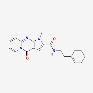 N-[2-(1-Cyclohexen-1-YL)ethyl]-1,9-dimethyl-4-oxo-1,4-dihydropyrido[1,2-A]pyrrolo[2,3-D]pyrimidine-2-carboxamide