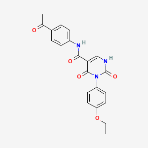 molecular formula C21H19N3O5 B11291810 N-(4-acetylphenyl)-3-(4-ethoxyphenyl)-2,4-dioxo-1,2,3,4-tetrahydropyrimidine-5-carboxamide 