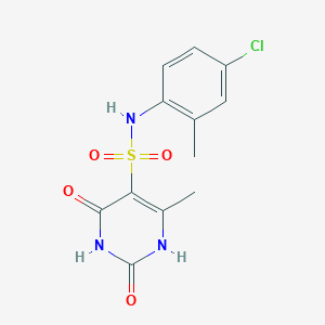 molecular formula C12H12ClN3O4S B11291811 N-(4-chloro-2-methylphenyl)-2-hydroxy-4-methyl-6-oxo-1,6-dihydropyrimidine-5-sulfonamide 