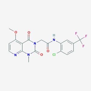 N-(2-chloro-5-(trifluoromethyl)phenyl)-2-(5-methoxy-1-methyl-2,4-dioxo-1,2-dihydropyrido[2,3-d]pyrimidin-3(4H)-yl)acetamide