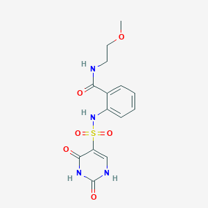 2-{[(2-hydroxy-6-oxo-1,6-dihydropyrimidin-5-yl)sulfonyl]amino}-N-(2-methoxyethyl)benzamide