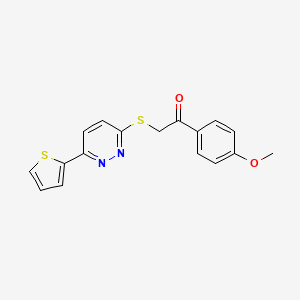 1-(4-Methoxyphenyl)-2-((6-(thiophen-2-yl)pyridazin-3-yl)thio)ethanone