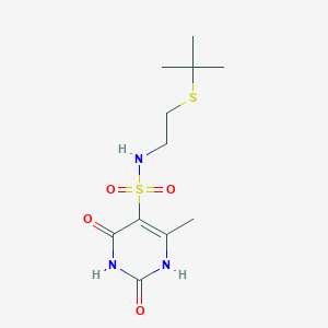 N-[2-(tert-butylsulfanyl)ethyl]-2-hydroxy-4-methyl-6-oxo-1,6-dihydropyrimidine-5-sulfonamide