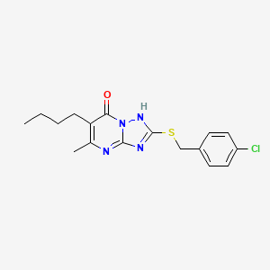 6-butyl-2-[(4-chlorobenzyl)thio]-5-methyl[1,2,4]triazolo[1,5-a]pyrimidin-7(4H)-one