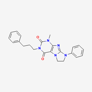 4-Methyl-6-phenyl-2-(3-phenylpropyl)-7,8-dihydropurino[7,8-a]imidazole-1,3-dione