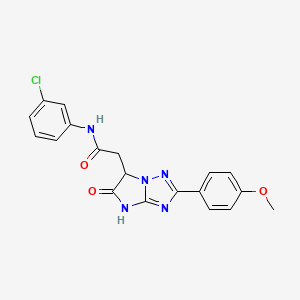 molecular formula C19H16ClN5O3 B11291907 N-(3-chlorophenyl)-2-[2-(4-methoxyphenyl)-5-oxo-5,6-dihydro-4H-imidazo[1,2-b][1,2,4]triazol-6-yl]acetamide 