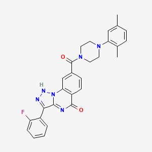 8-{[4-(2,5-dimethylphenyl)piperazin-1-yl]carbonyl}-3-(2-fluorophenyl)[1,2,3]triazolo[1,5-a]quinazolin-5(4H)-one