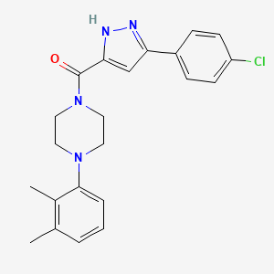 1-[3-(4-Chlorophenyl)-1H-pyrazole-5-carbonyl]-4-(2,3-dimethylphenyl)piperazine