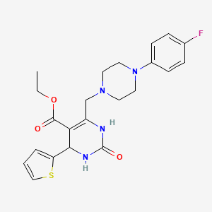 Ethyl 6-{[4-(4-fluorophenyl)piperazin-1-yl]methyl}-2-oxo-4-(thiophen-2-yl)-1,2,3,4-tetrahydropyrimidine-5-carboxylate