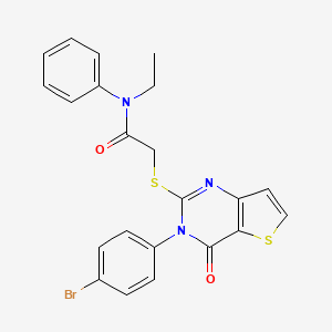 2-{[3-(4-bromophenyl)-4-oxo-3,4-dihydrothieno[3,2-d]pyrimidin-2-yl]sulfanyl}-N-ethyl-N-phenylacetamide